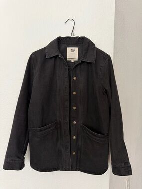 Sezane Will Black Denim Jacket